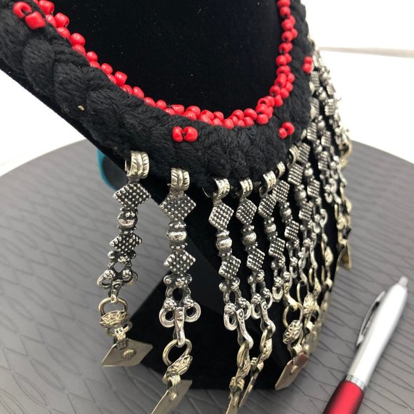 Afghan Tribal Ethnic Necklace, Bib Necklace, Ethnic Jewelry, Boho Necklace - Picture 3 of 10